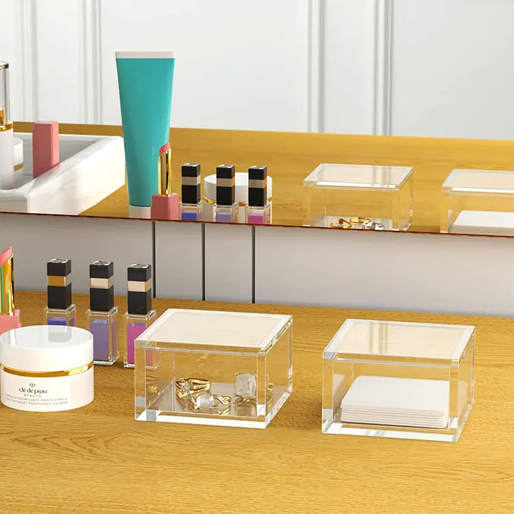 Custom Multi-purpose Clear Acrylic Case Box Transparent Stackable Plexiglass with Lid for Display ML-D1223 200pcs CN;ZHE Maolin