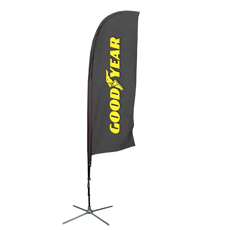 Customized New Product Promotion Feather Double-sided Flag Flying Flags and Banners Custom Advertising Beach Flags