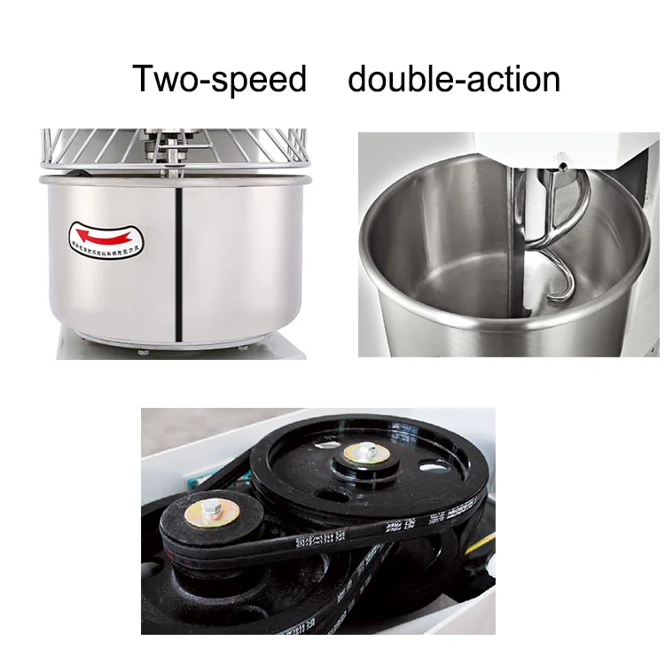 Commercial Bakery Bread Making Machine stainless 50 kg 15 kg 20 qt Dough Kneader Flour Spiral bakery and pastry Dough Mixer