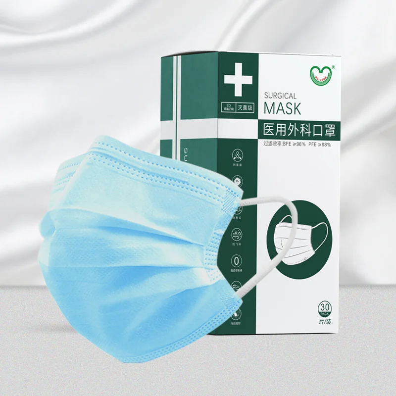 50 Pcs/Box Disposable Masks Daily Use Facemask CE ISO Certification Blue Earloop Face Mask