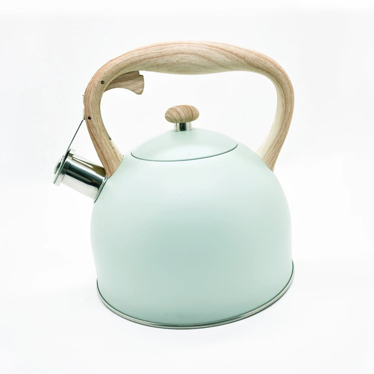 Light Green Whistle Kettle Whistle Kettle Flat Bottom Hemisphere Sound Kettle
