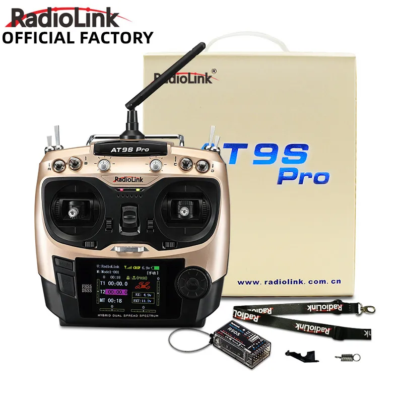 Radiolink Factory Price AT9S Pro 12 Channels 2.4G RC Transmitter Radio Controller Support Crossfire Protocol with RX R9DS RC Toy