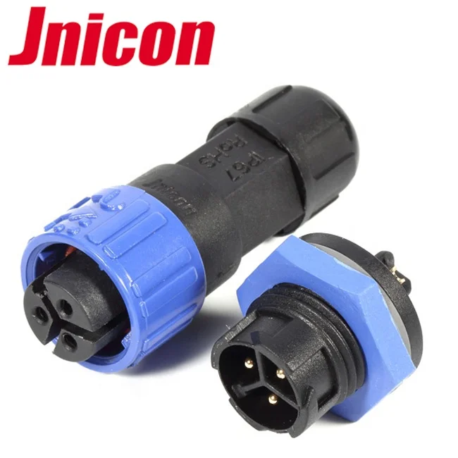 Jnicon M16 push locking 2 pin auto waterproof connector