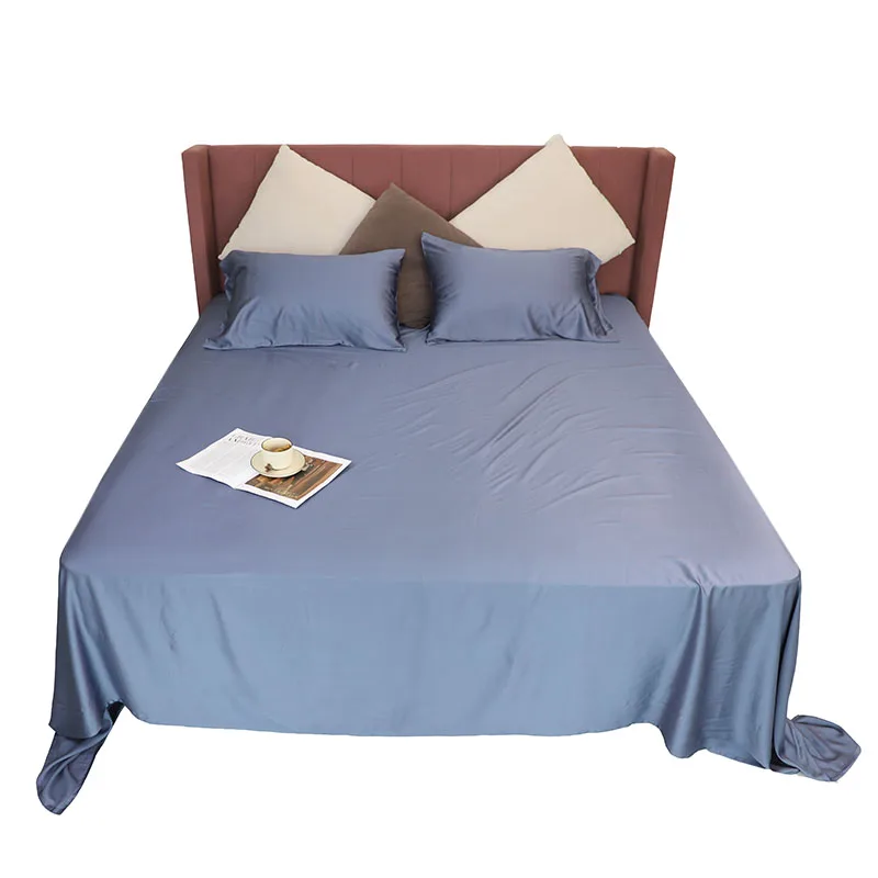 2024 hot sale Item Organic Bamboo fiber Bedding Bed set 100% bamboo bed linen flat sheet set