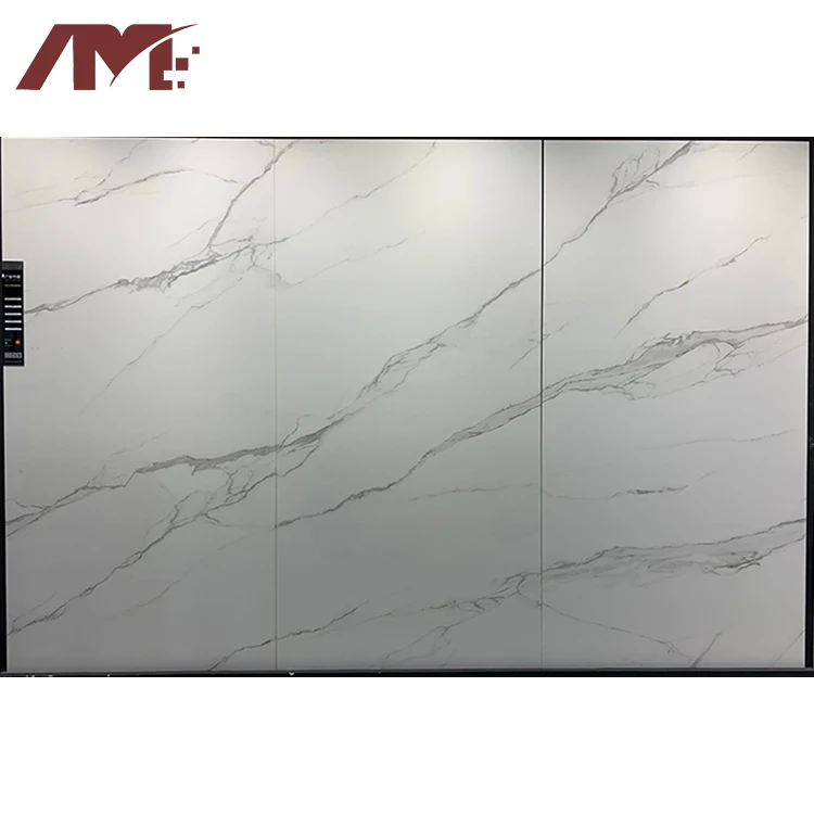 white wall thin marble kitchen tabletop ceramic sintered stone tiles 300*120 for living room