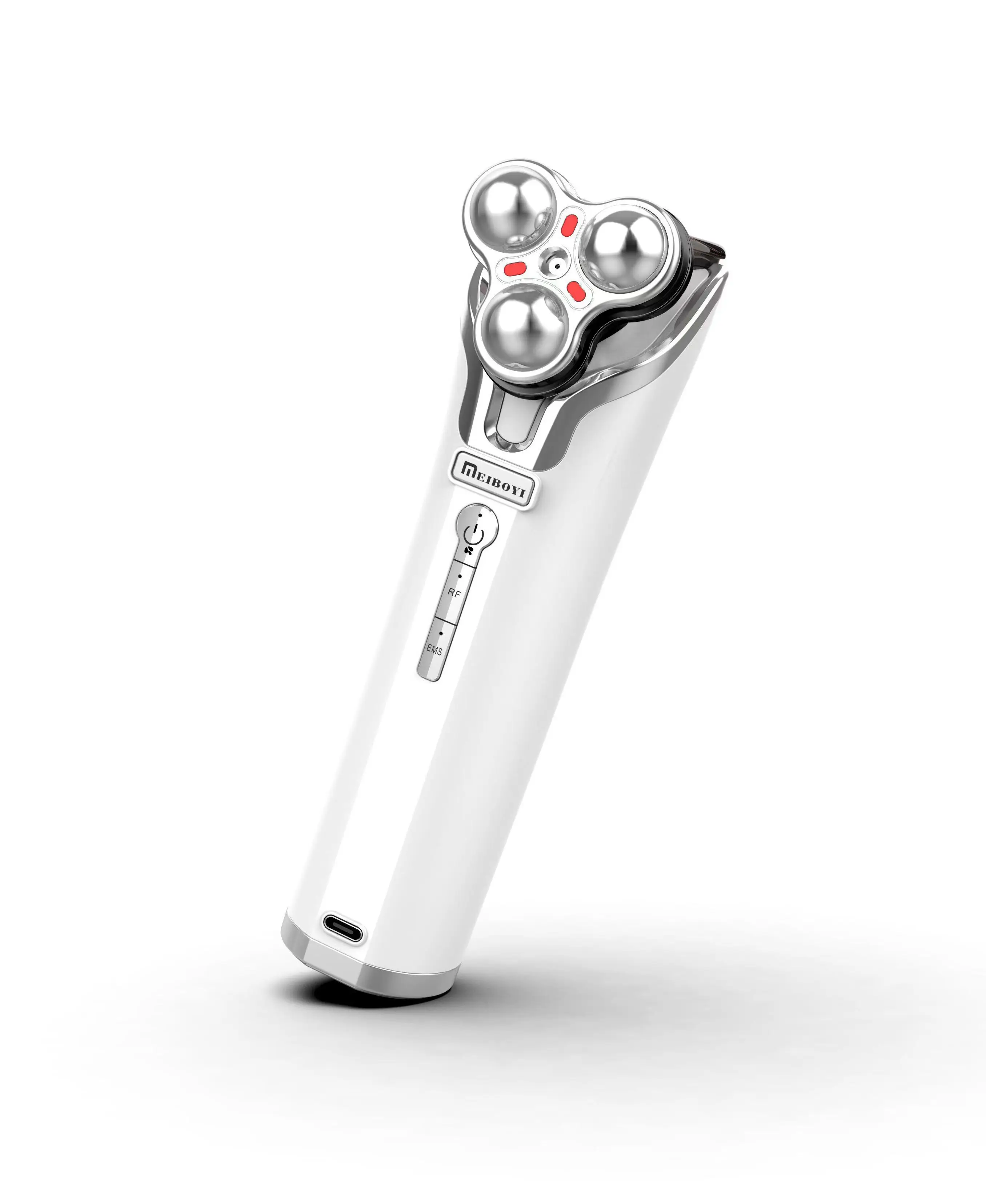 Meiboyi 3 in 1 EMS Microcurrent Heating Oxygen Nano Mist Gun Facial Wrinkle Removing Tightening Beauty Face Massager Home use