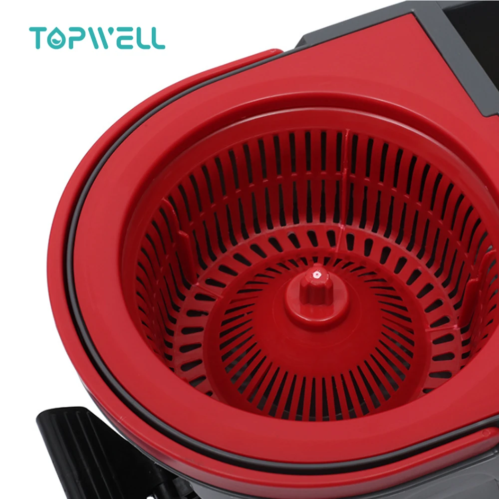 Topwill China Sustainable 130cm Bathroom 100% New PP 360 Bucket Spin Magic Mop With Pedal