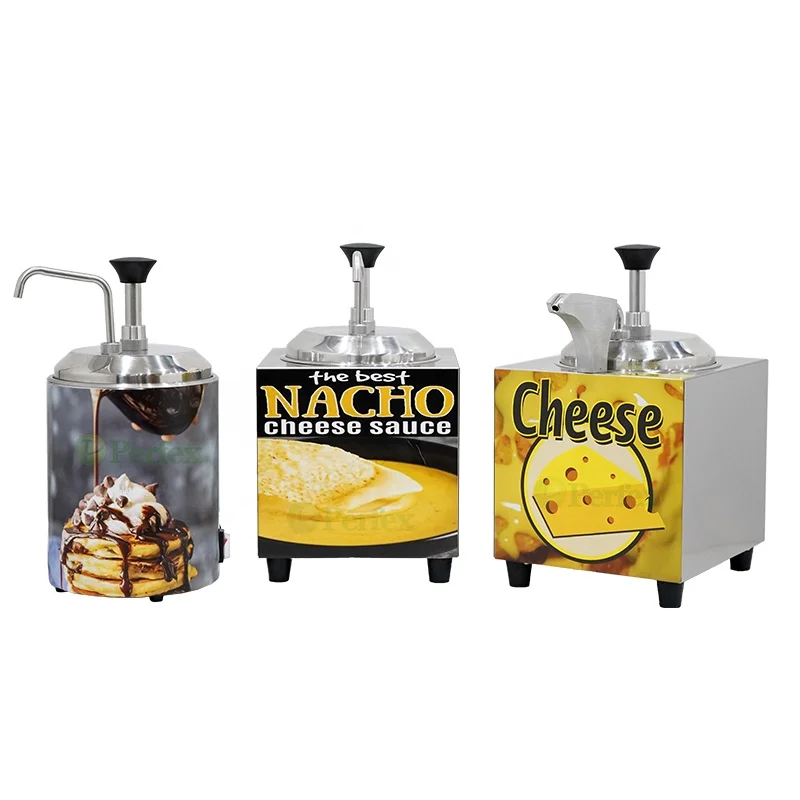 Nacho Cheese Dispenser Warmer Machine 2.3L Hot Chocolate Sauce Food with Stainless Steel Pump PERFEX