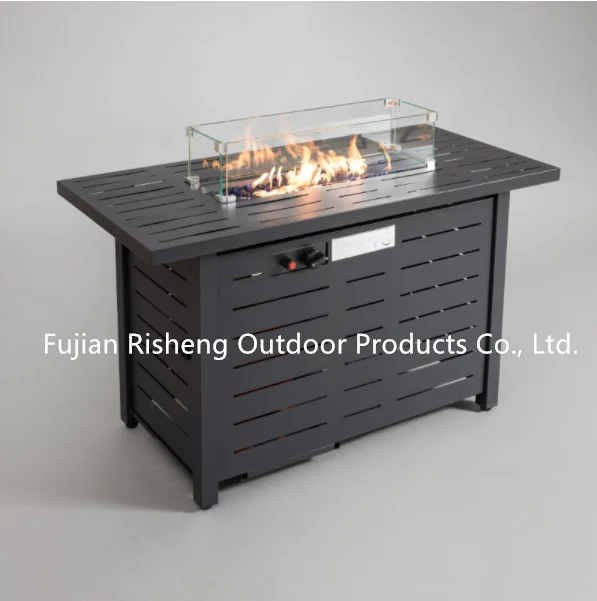 RS-R42001 42 inch Rectangular pure iron 50000 BTU Outdoor Propane fire pit Gas Fire Pit table for garden patio