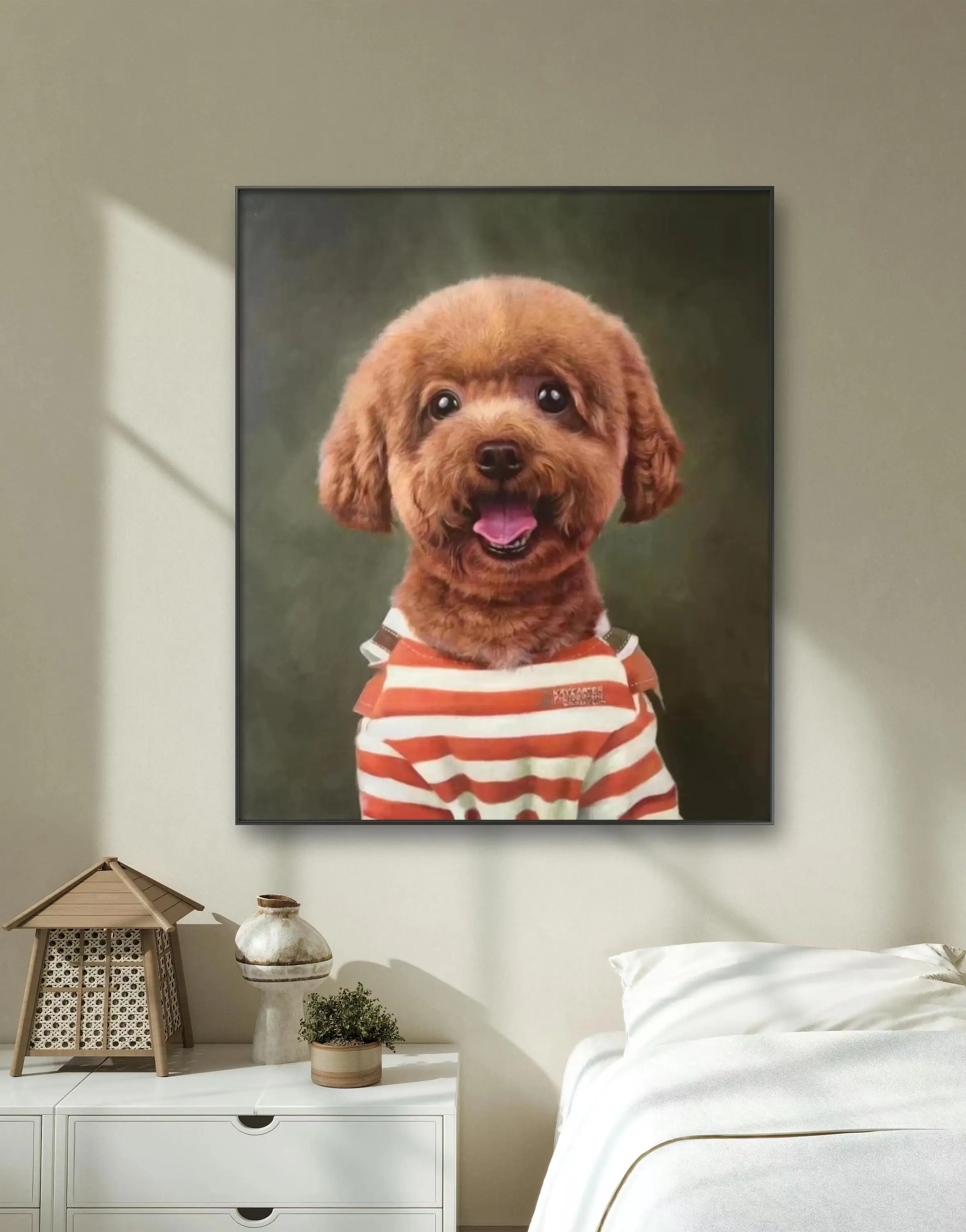 Modern handmade painting home wall art decor from photo high quality art painting cute dogs