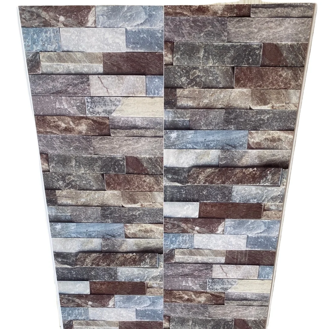 Factory model decorative board 3d brick design new types of wall materials pvc panel for interior use