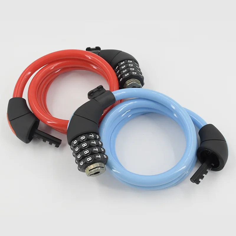 Bicycle lock Anti-theft 4 Foot Pvc Coating Steel Anti-scratch Coating Mountain Road Bike Bicycle Cable Lock