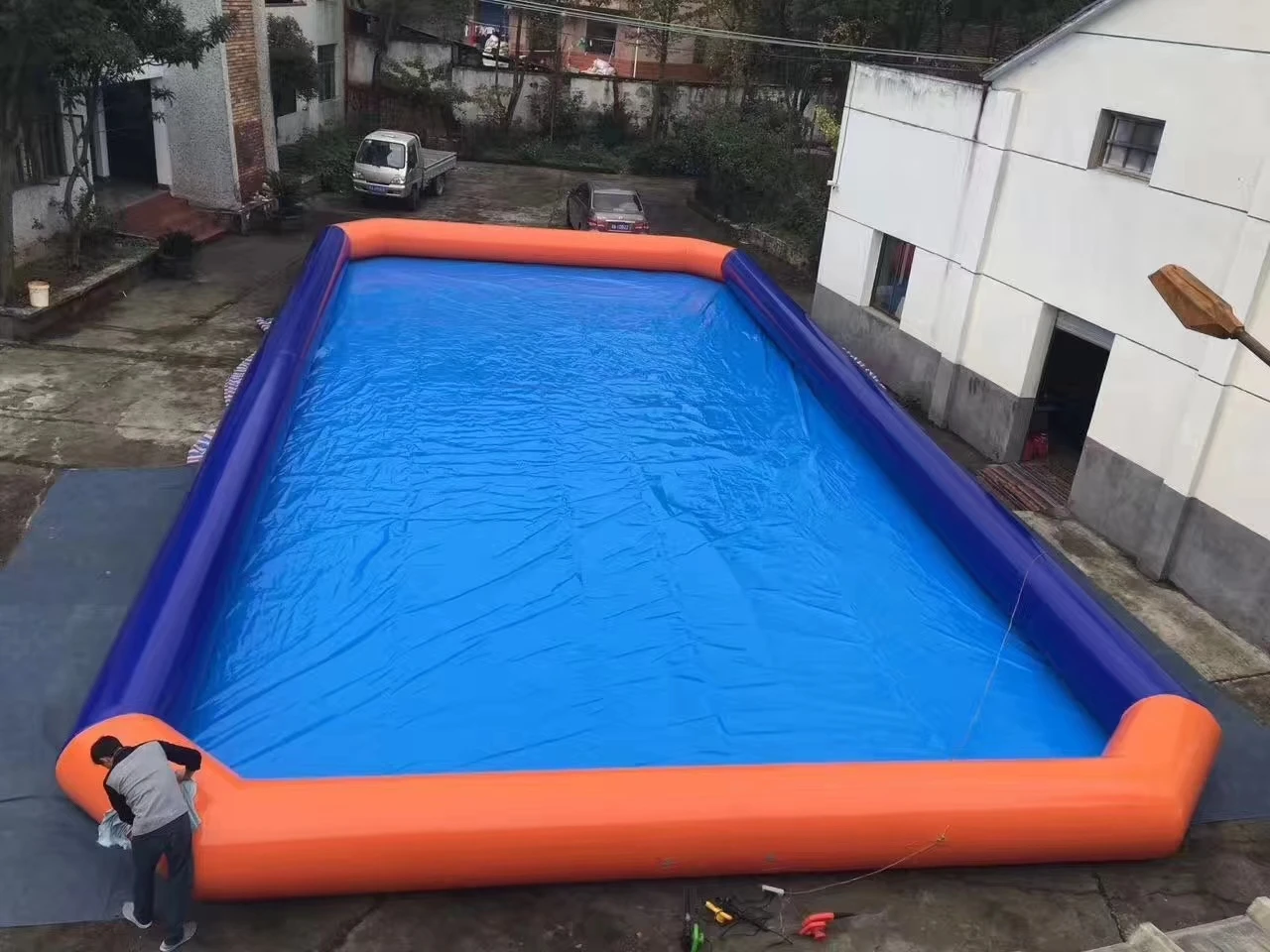 Передвижной надувной бассейн из ПВХ для улицы над землей