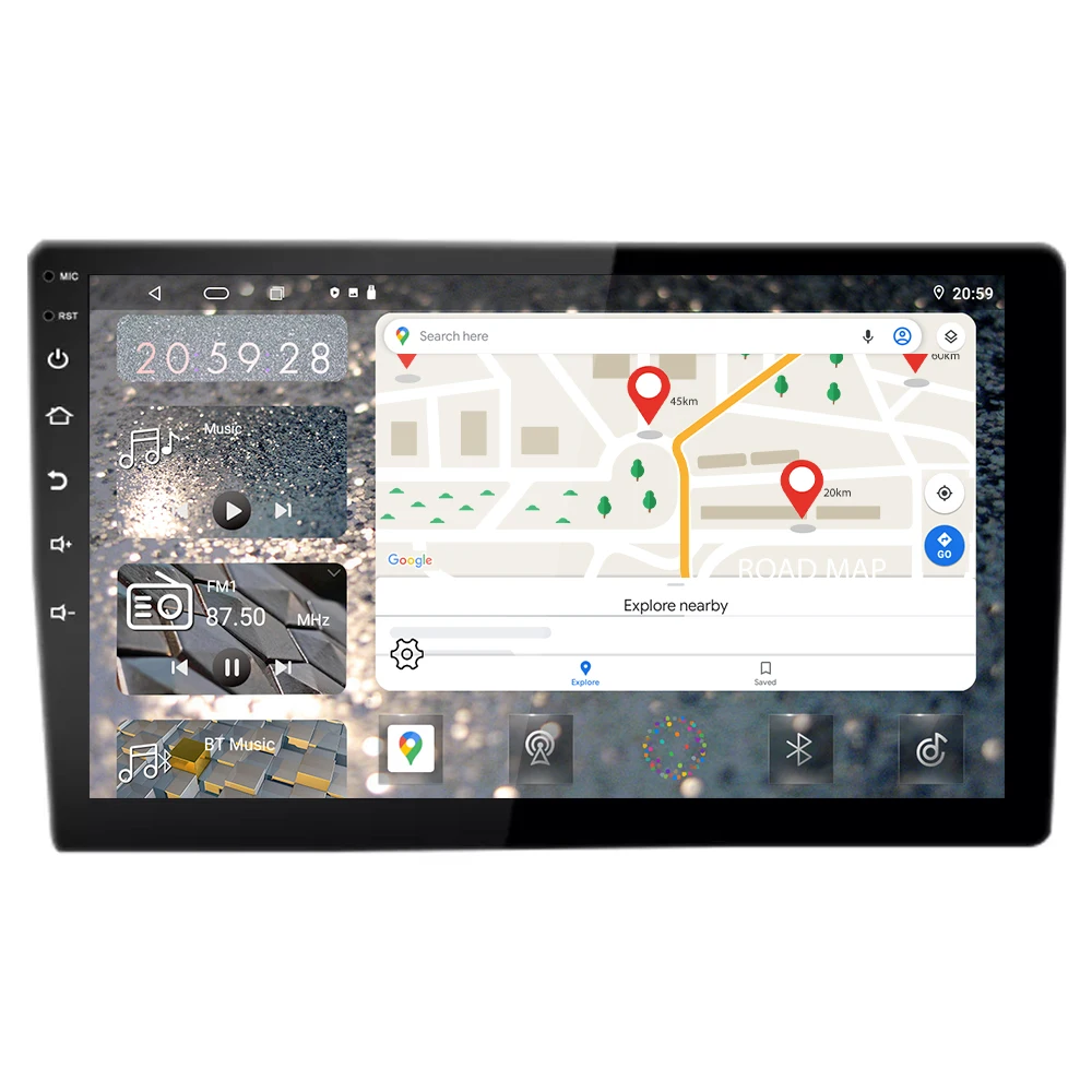 Android 2 Din Car Radio GPS Navigation 4G Carplay DSP RDS 9 Inch  Stereo Audio Car DVD Player With Cooling Fan