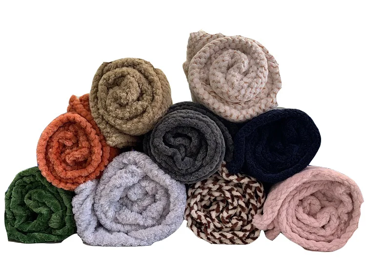 Factory Supply High Quality Blanket Single Side  Office Home Fabric Flannel Blanket