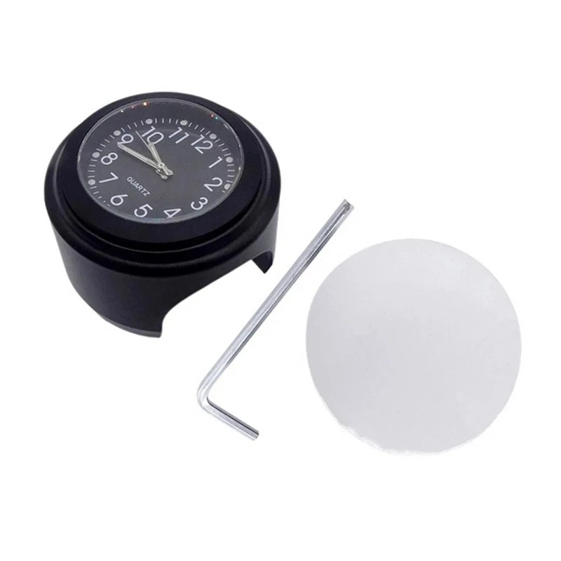 Motorcycle Handlebar Quartz Clock Aluminum Alloy 22-25mm Dial Clock Watch Universal Motorcycle Bike Scooter Clock