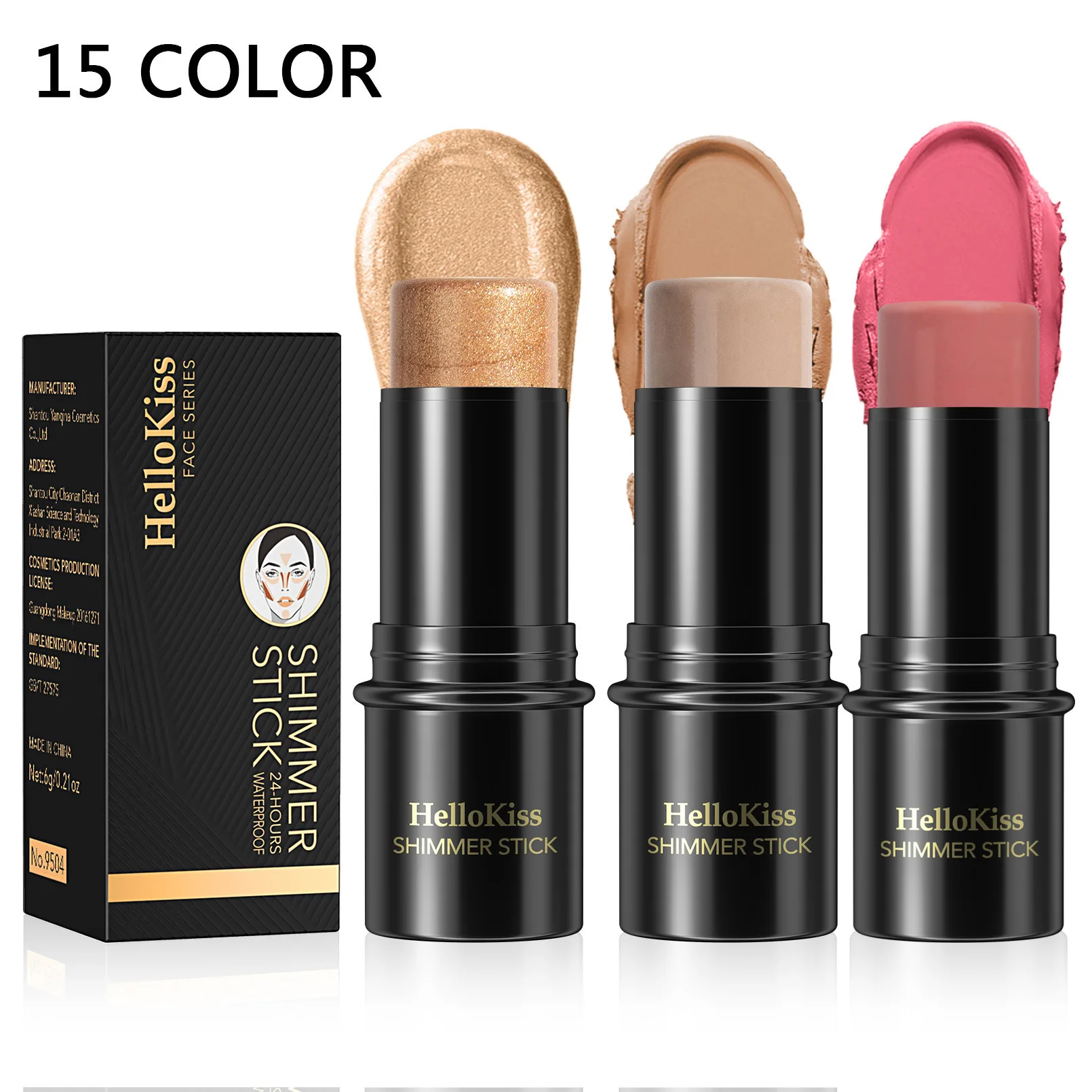 Wholesale Vegan Matte Full Coverage Bronzer Highlighter Foundation Stick Mineral Powder Makeup Stick Concealer Private Label