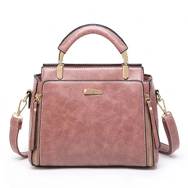 Wholesale office casual tote bags elegant retro shoulder leather handbag