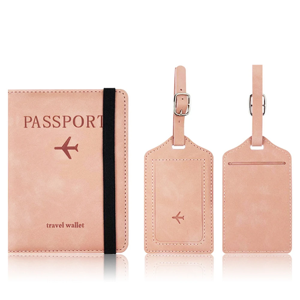 One Set Passport Holder and Luggage Tag Multi-Colors In Stock Whlesell Price For Men and Women Traveling RFID Set Holder