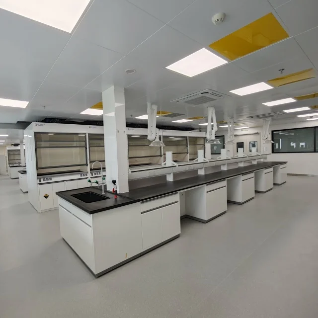 High Quality PP  lab work bench laboratory central table with science sink laboratory furniture