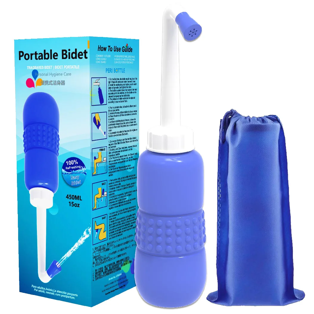 Портативный распылитель для биде, бутылка для биде для личной гигиены, ручной распылитель для биде с нижней крышкой без воздушного замка
