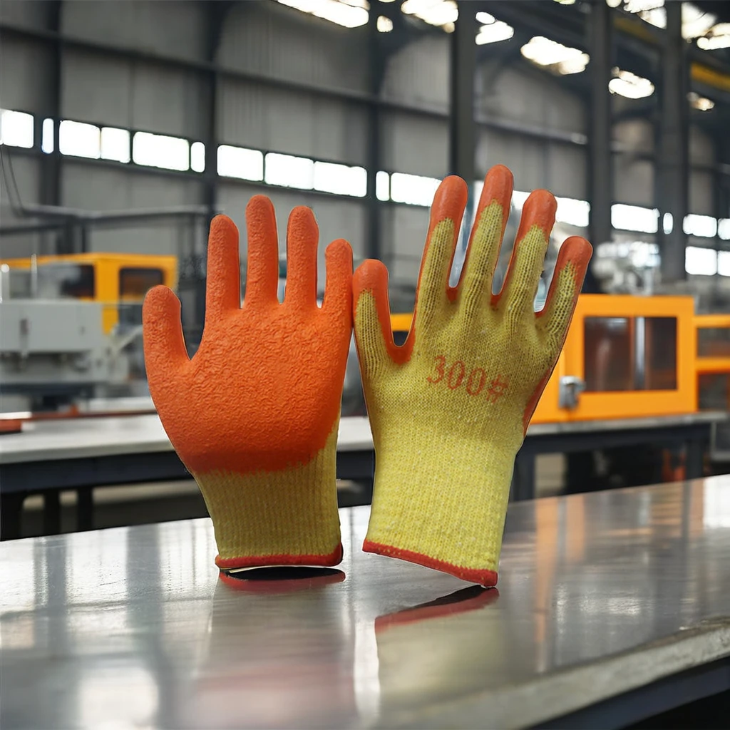 Durable Xl Industrial Work Gloves Featuring Latex Coating Breathable Lining Enhanced Grip Comfort Heavy Duty Tasks