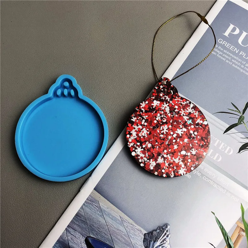 Blank Christmas Tree Pendant Christmas molds for resin keychains Silicone Mold For Chorismas Party