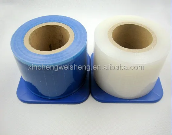 disposable dental medical plastic PE barrier film Polyethylene self-adhesive backing perforated sheet roll handy sticky tape