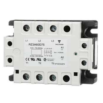 Карло гавацзи RZ3A40D75 реле 24 в 400 VACrms твердотельные реле контроль напряжения 4-32 В постоянного тока 3x55 A