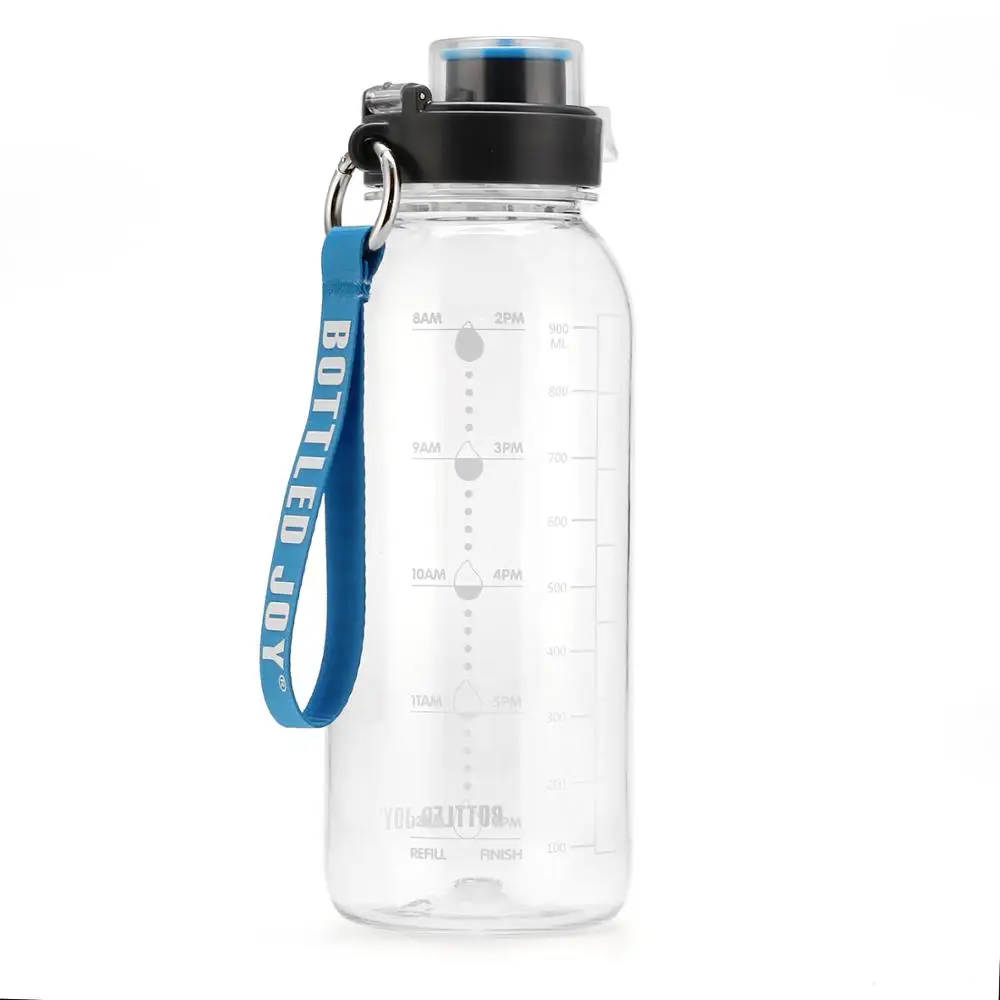 
 Спортивная бутылка для воды на заказ с маркером времени и измерениями, бутылка для воды в тренажерном зале с откидной крышкой, бутылка для воды без БФА  
