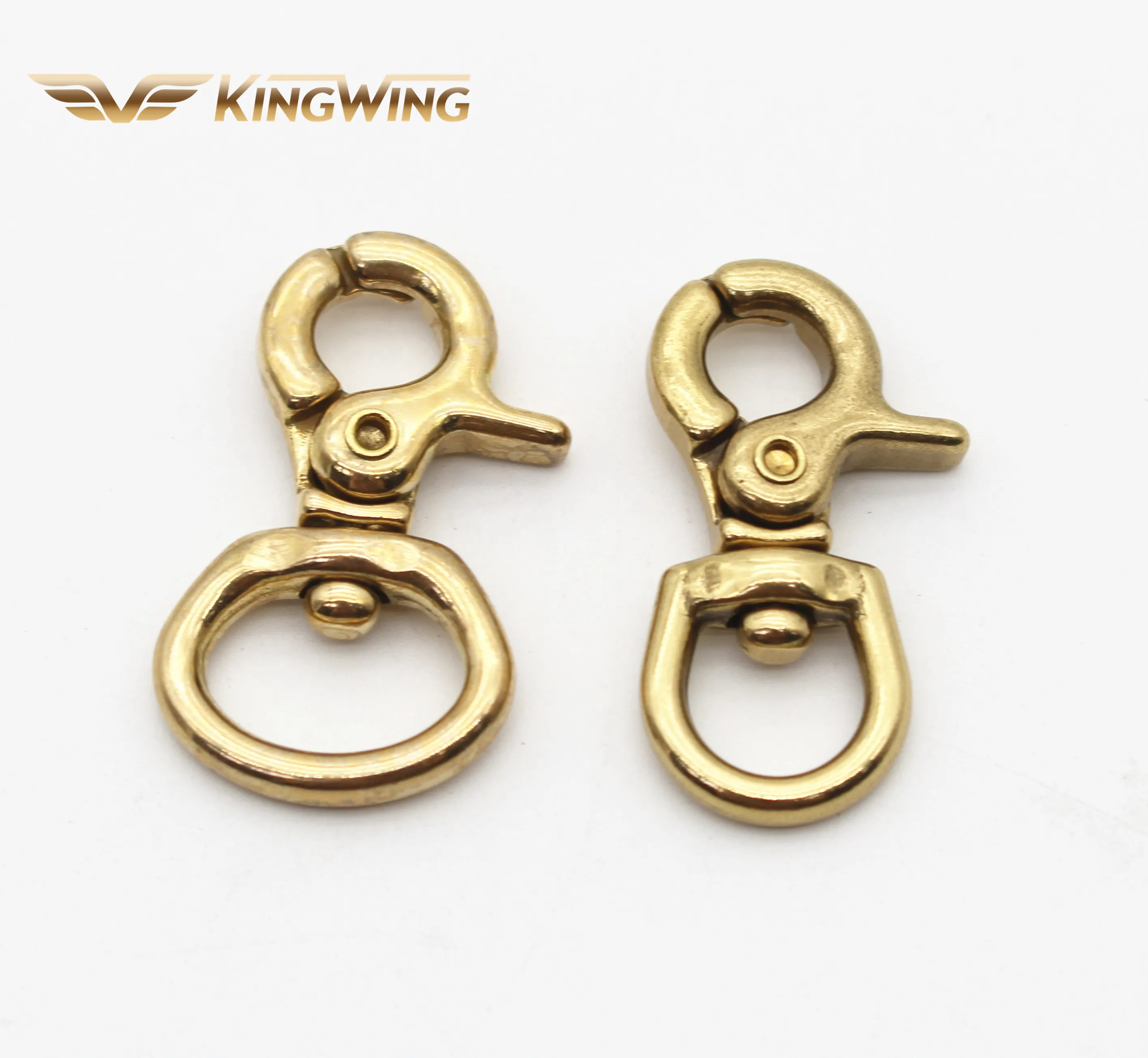 Solid brass metal swivel snap hooks carabiner luggage bag buckle