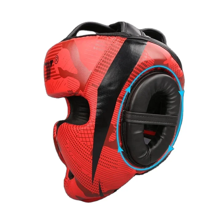 PU Boxing Headgear Gear Equipment Leather Boxing Safety Protect Manufactures Boxing Equipment Head Guard Helmet