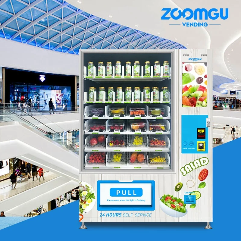 Торговый автомат Zoomgu для продуктов питания и напитков с сертификатом ce торговый салата из свежих