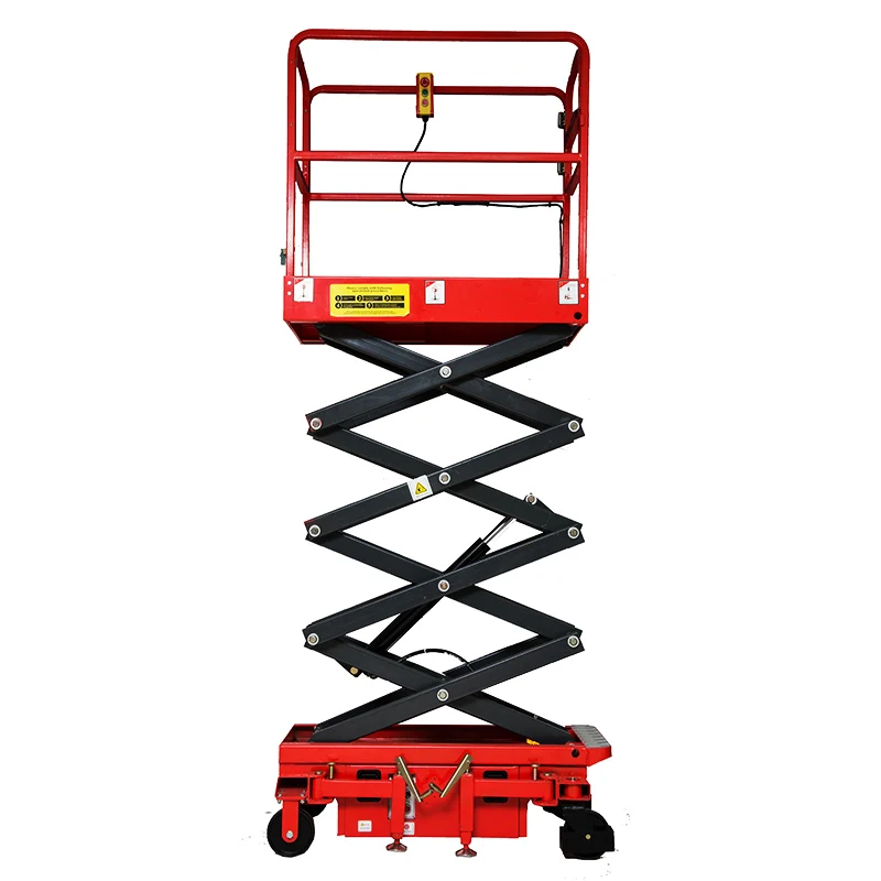 EU Standard One Man Aerial Work Lifting Platform 5m 7m Electric Small Mobile Scissor Lift Supplier