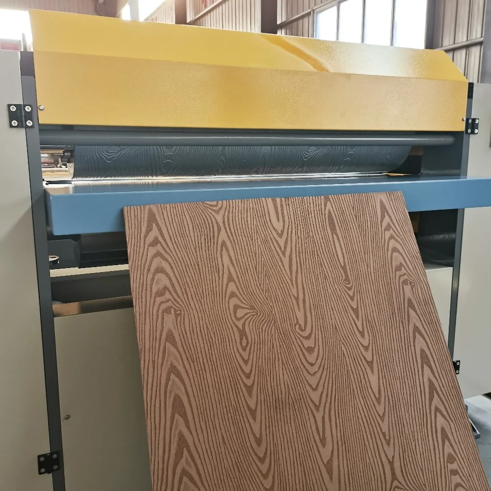Wood Grain Texture Forming Roller Mold Solid Wood Embossing Machine For Mdf Board Plywood
