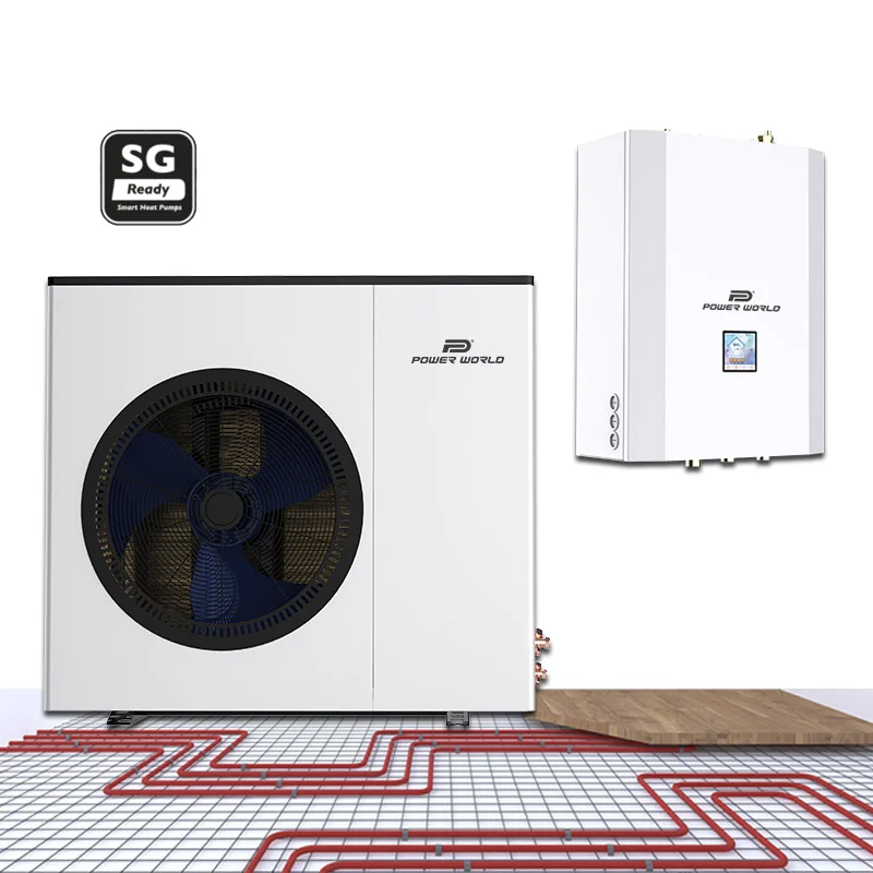 Europe certificated R32 4 way valve full inverter heat pump split dc inverter air to water heat pump