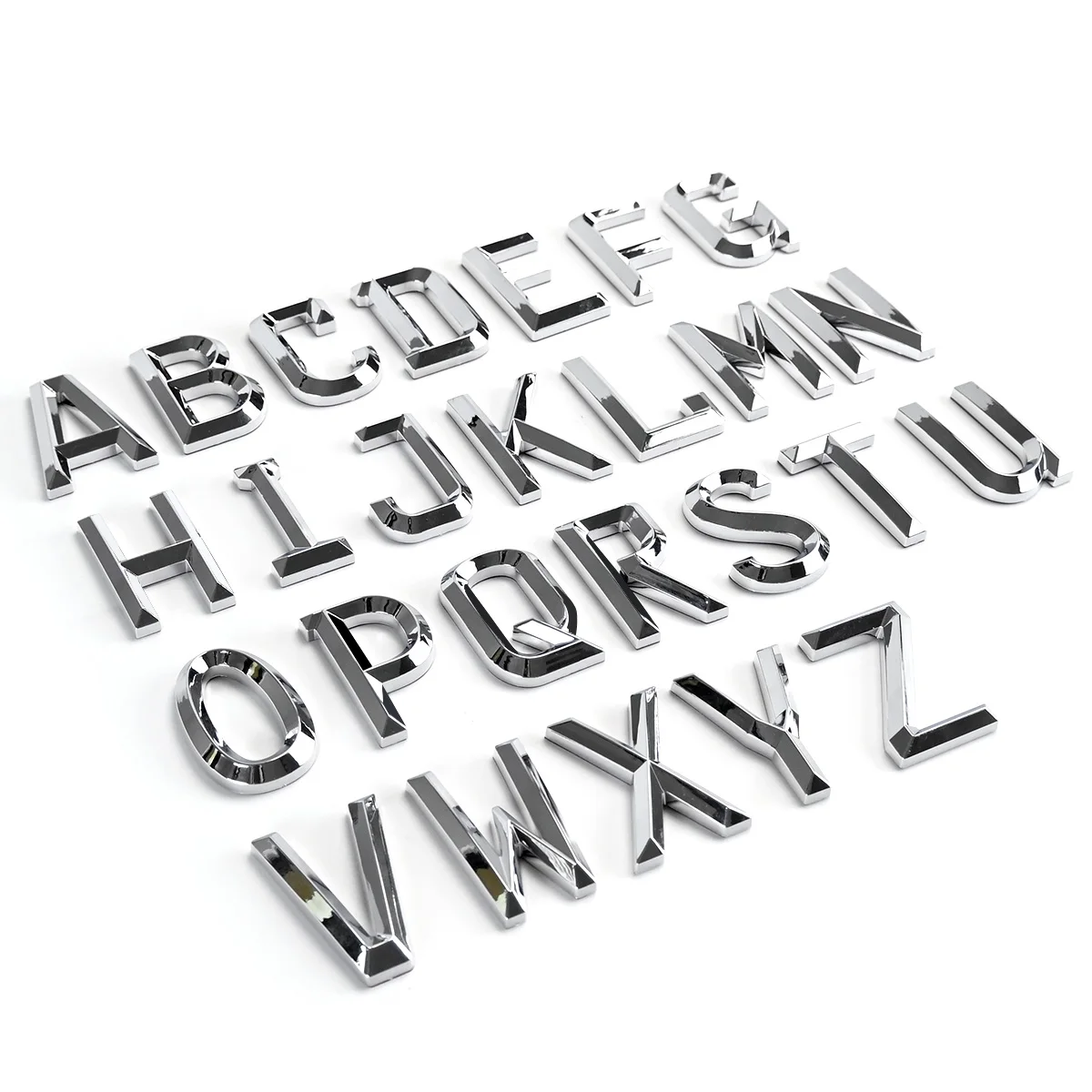 Custom Abs Plastic Chrome Self-Adhesive 3d Letters Car Emblem Stickers For Car Body Decoration