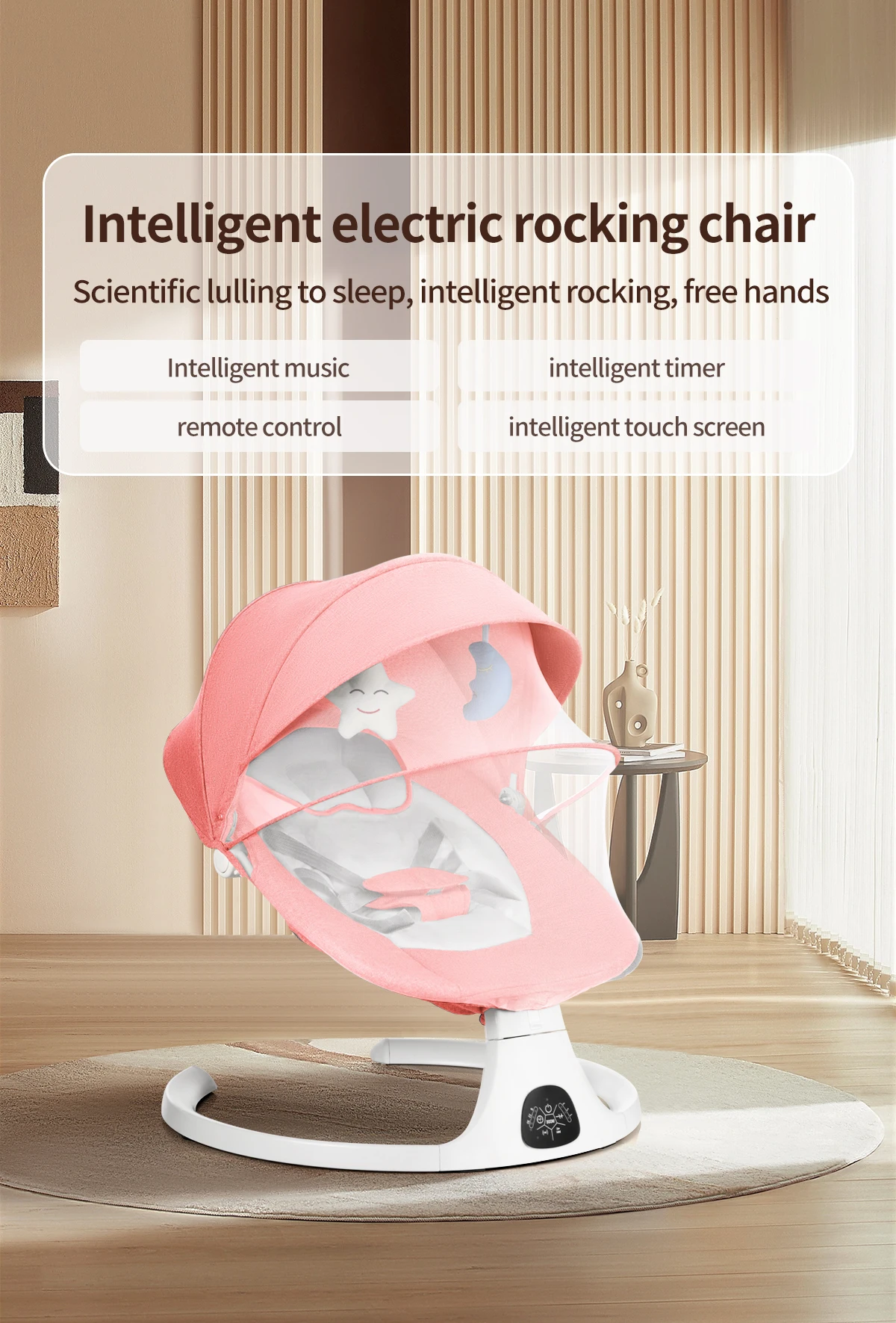 Baby Swing for Infants Electric Bouncer for Portable Swing For Baby Boy Girl Remote Control Baby Rocker