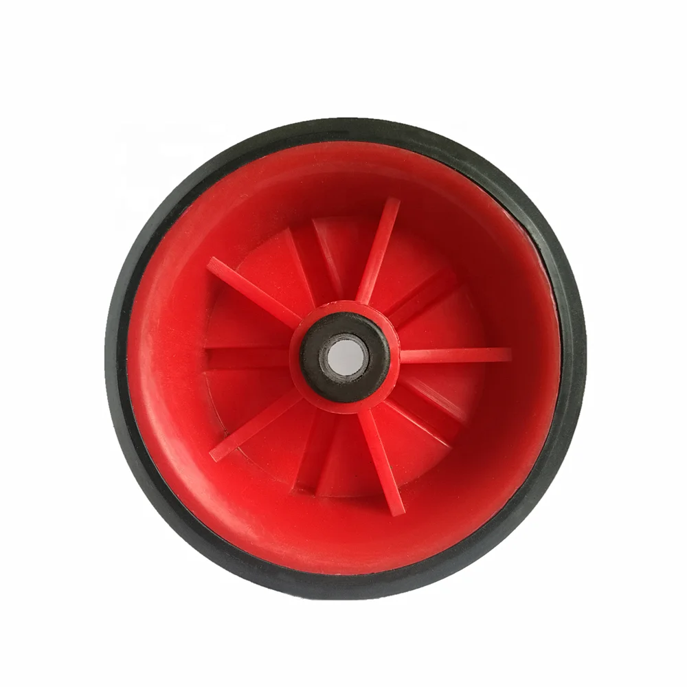 Small 90mm wheels rubber bike support wheel for auxiliary trolley, kids bike training wheel