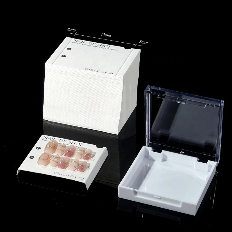 New Double Layer Manicure Dust Proof Nail Tips Storage Container Jewelry Transparent Display Boxes Press On Nail Packaging Box