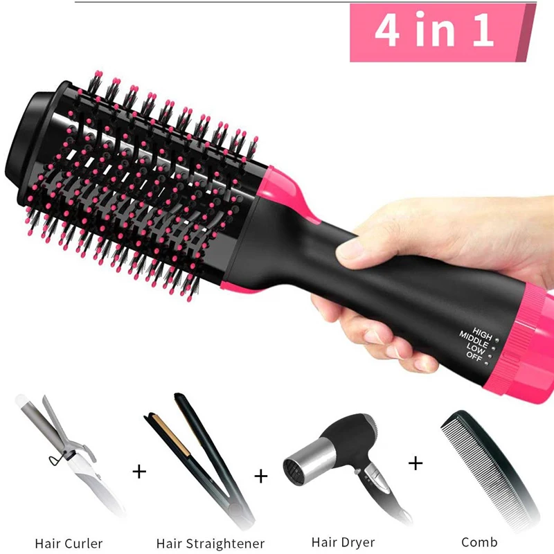 Professional Revlon Hair Dryer Brush Negative Ion One Step Volumizer Blow Dryer Brush
