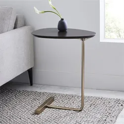High production modern luxury steel round coffee table brown side tables for living room modern furniture for Supermarket