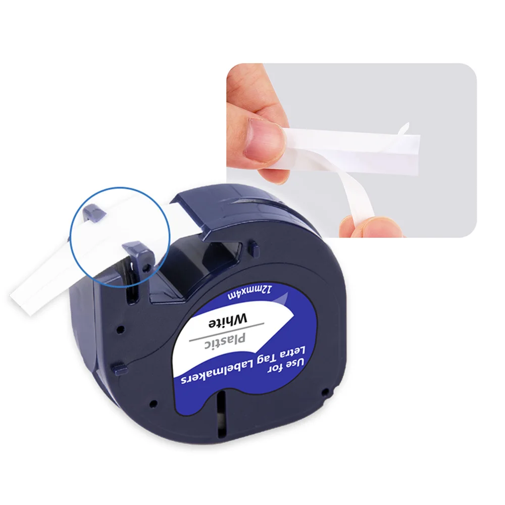 Weemay Compatible for Dymo Plastic Labels 91201 91221 91331 59422 S0721610 Letratag lt 100h Label Tape