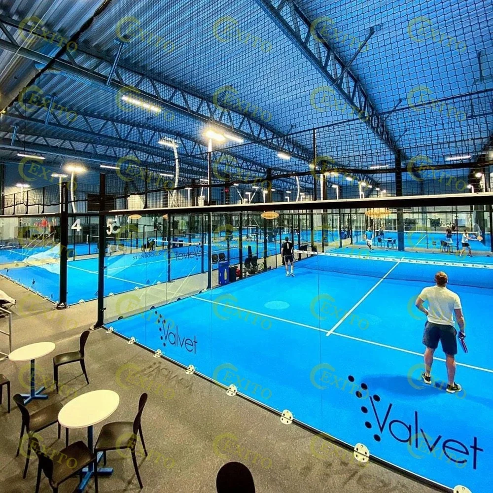 EXITO paddle tennis court roof and padel court grass customizable padel roof PVDF cover