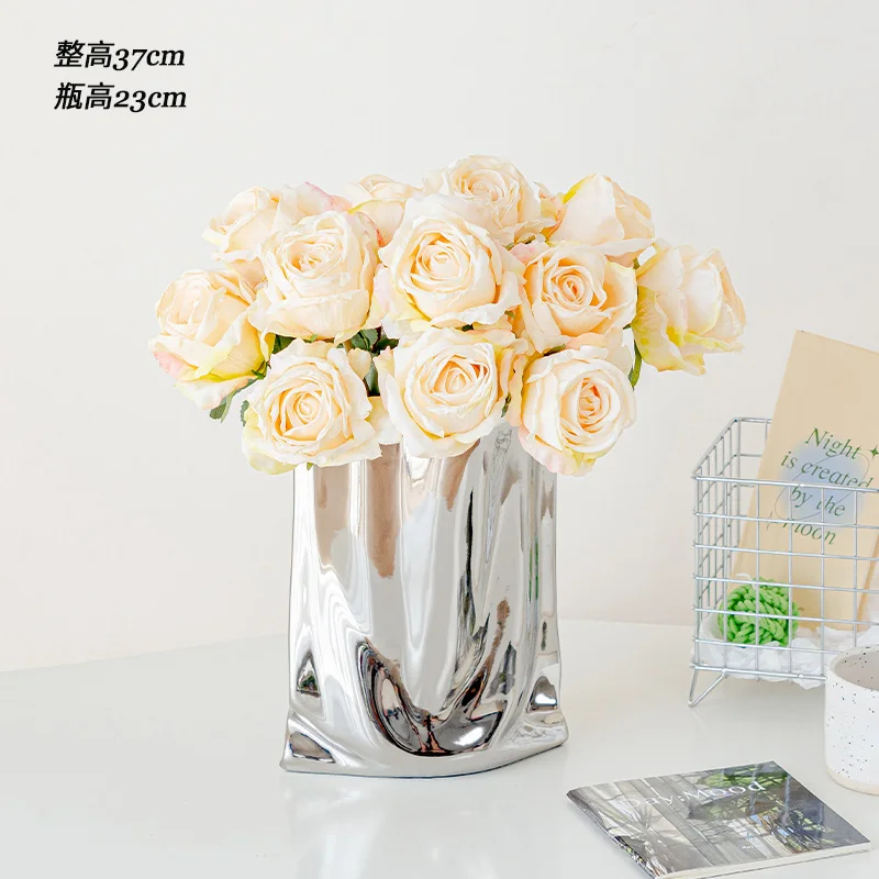 Wholesaling Price Factory Bulk Artificial Roses High Quality Simulated Handmade Decorative Flowers For Wedding Home Office