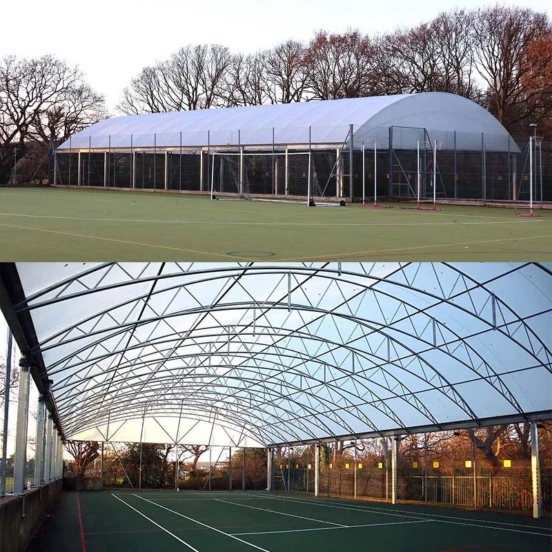 Carpa cancha baloncesto outdoor basketball soccer membrane structural shade roof design of stadium tent for basketball court