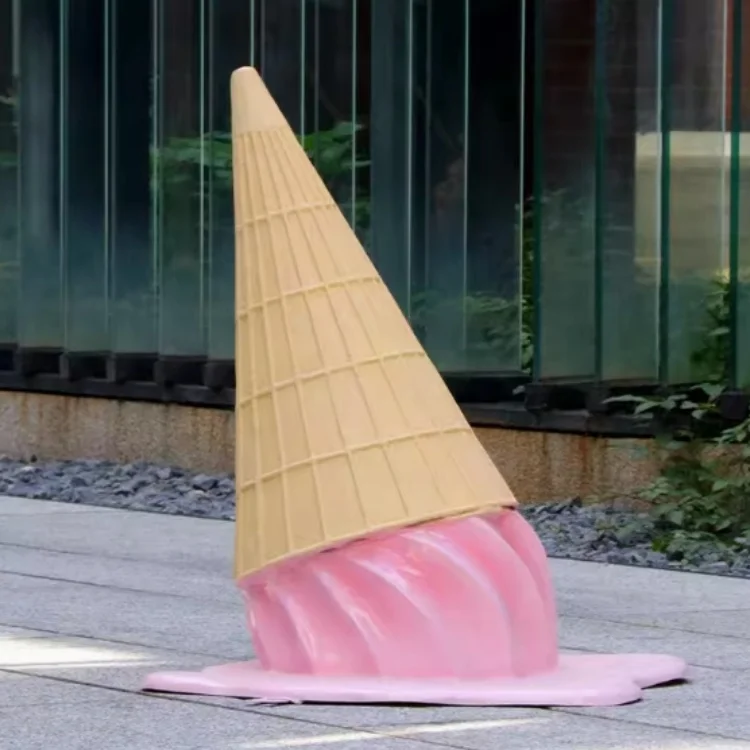 Ice Cream Model Props for party event Ice Cream landscape Model Statue Giant Fiberglass Ice Cream Cone candyland decorations