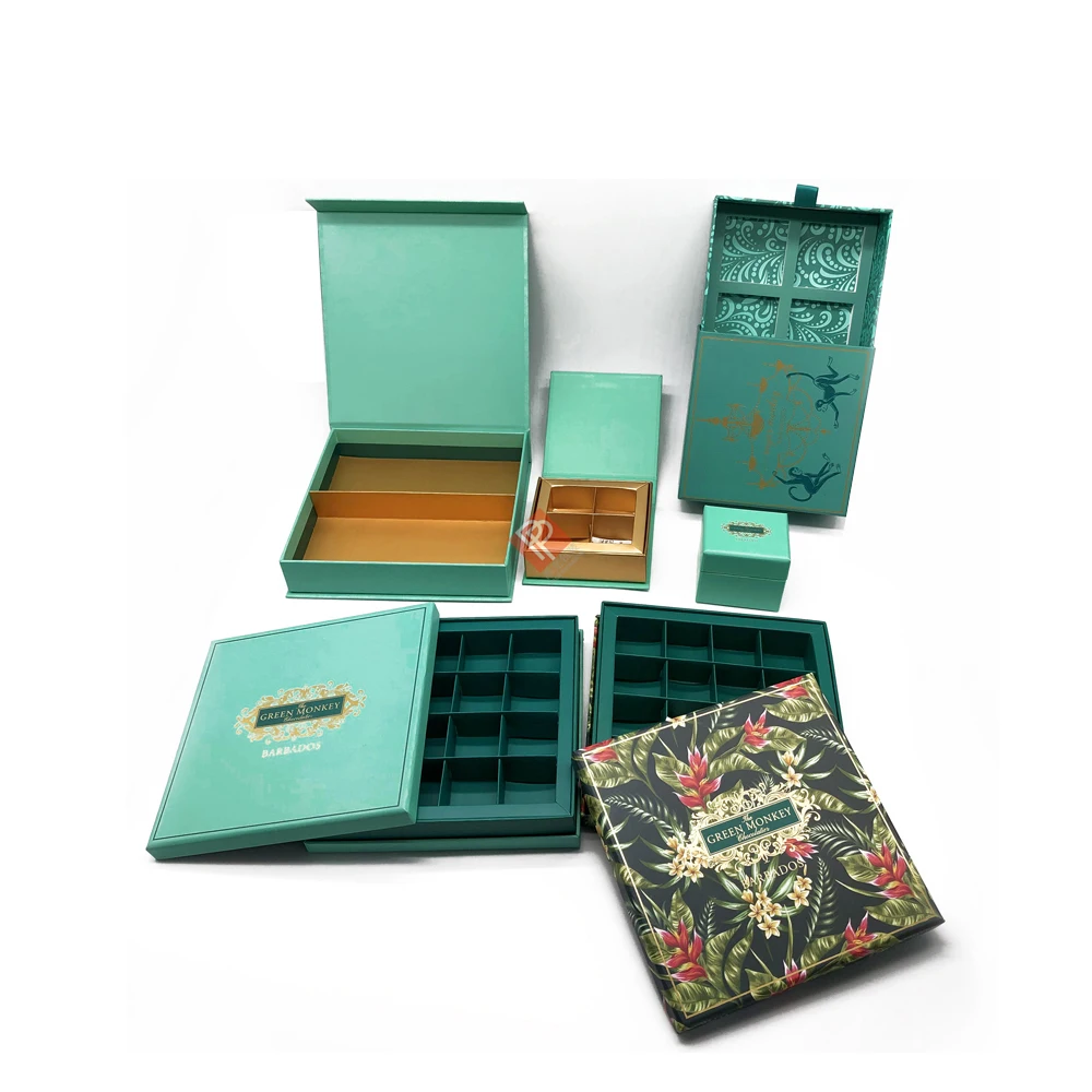 Customized Fancy Luxury  Wedding Candy Packing Gift Paper Box Chocolate Package