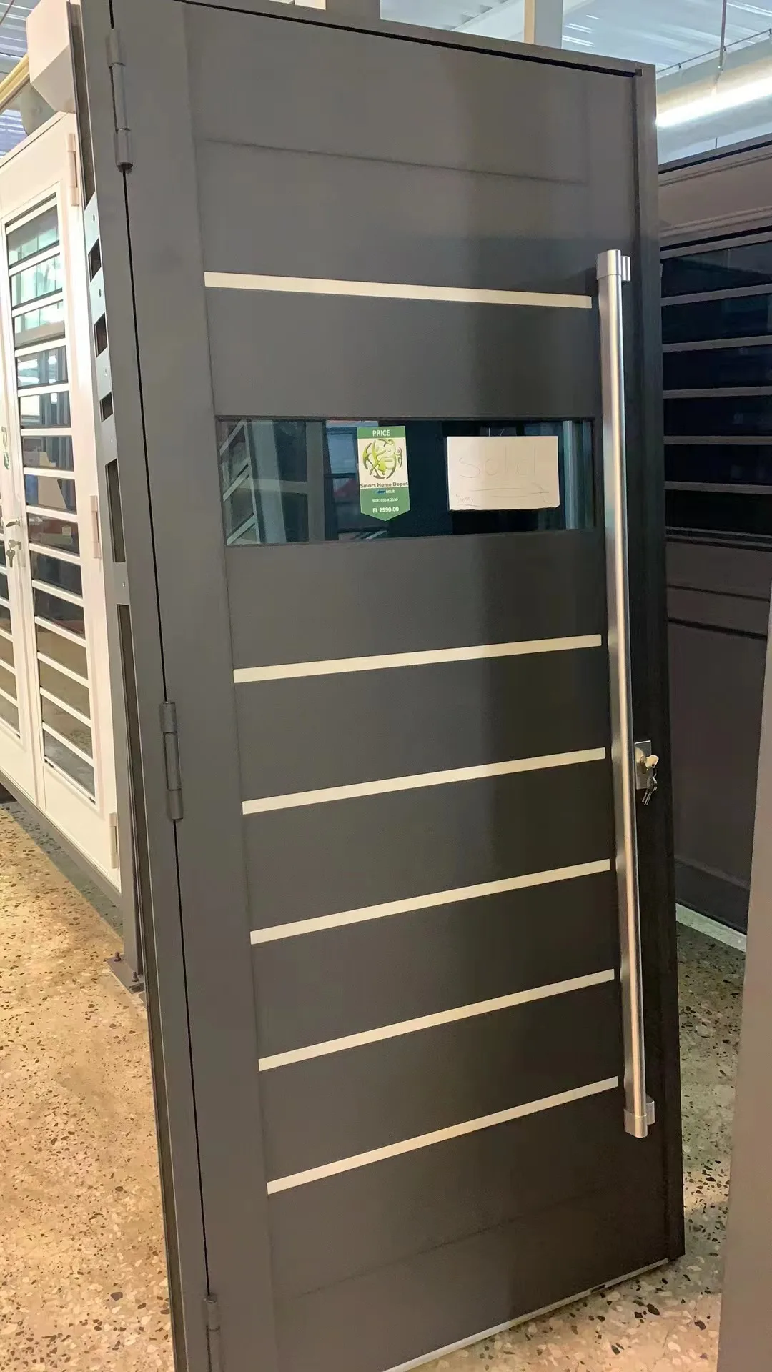 TRYBA  factory  Modern style  Exterior  Security Aluminium Main Entry Pivot Doors for house