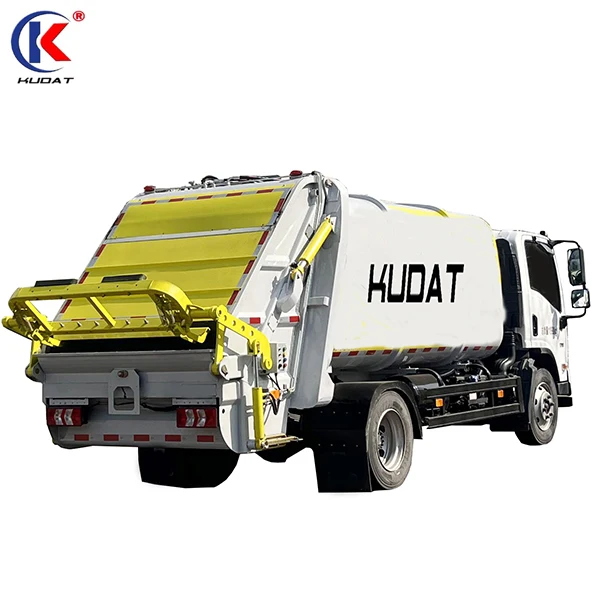 Rear-loading compression garbage truck with good quality for sale